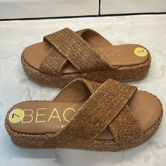 Beach By Matisse Hali Platform Sandal Boho Raffia Woven Women’s Size 7 - Picture 11 of 16